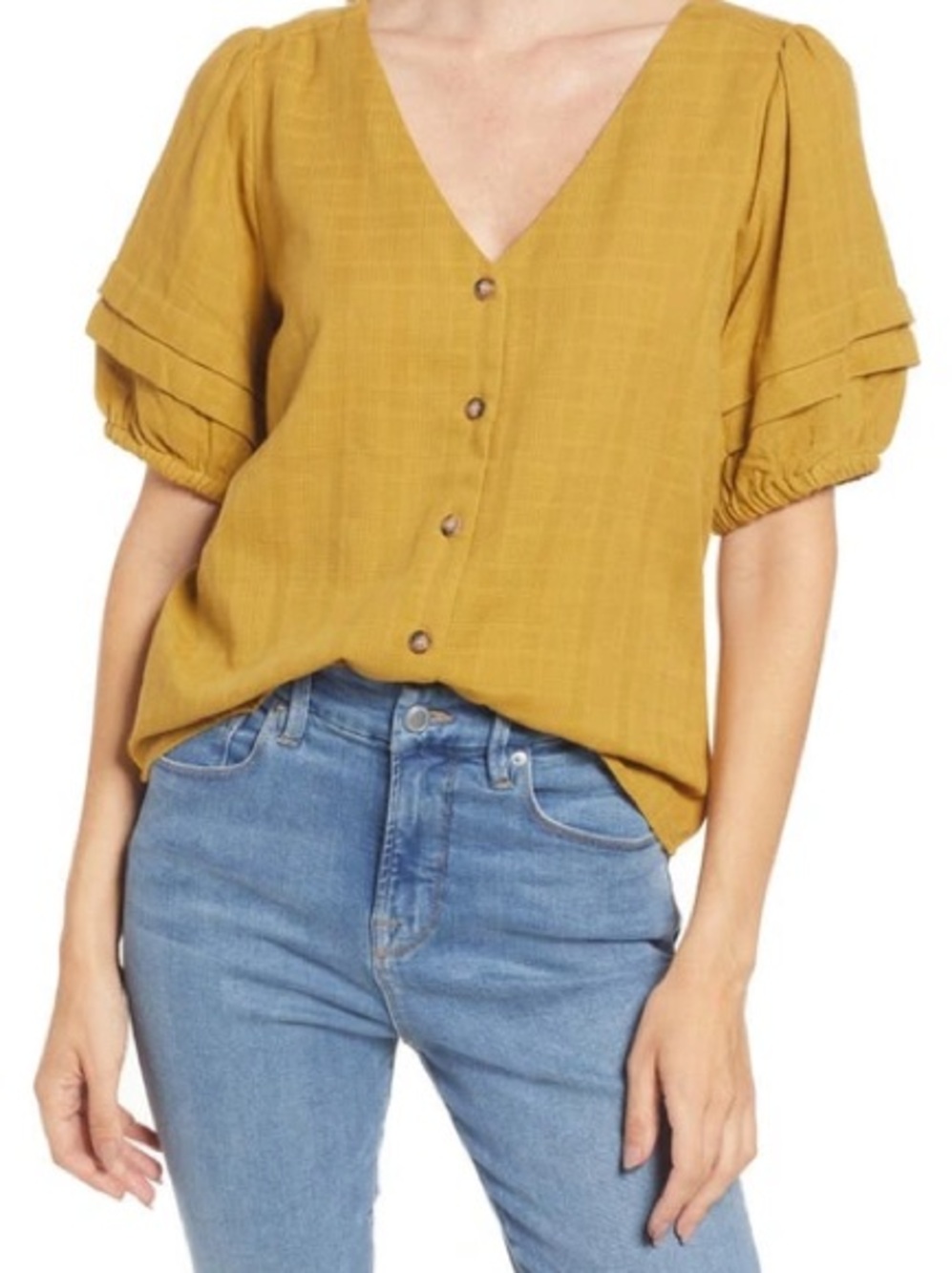 MADEWELL Pembroke 100% Cotton Top in Mahan Plaid Bronzed Lichen Large
